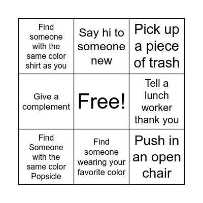 Leadership Bingo Card