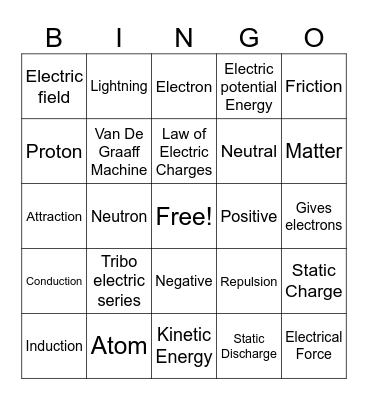LIGHTNING BINGO Card
