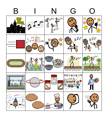 New Orleans Jazz Fest Bingo Card