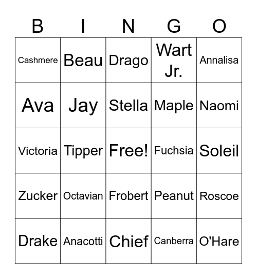 Lilsimsie ACNH Villager Hunt Bingo Card