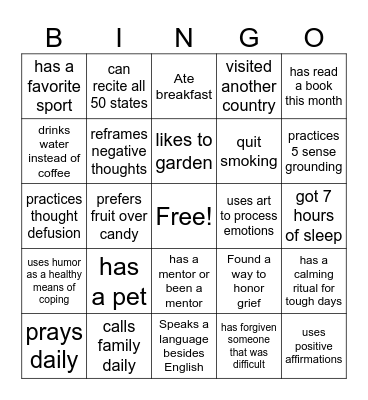 ABC PLEASE Bingo Card