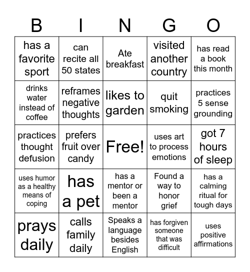 ABC PLEASE Bingo Card