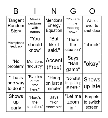 Dr. Davis BINGO Card