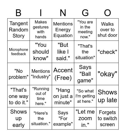 Dr. Davis BINGO Card