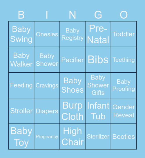 A Little Wild One Baby Shower Bingo Card