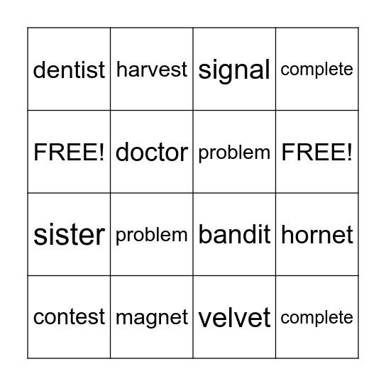 BINGO Card