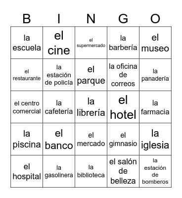 LA CIUDAD Bingo Card