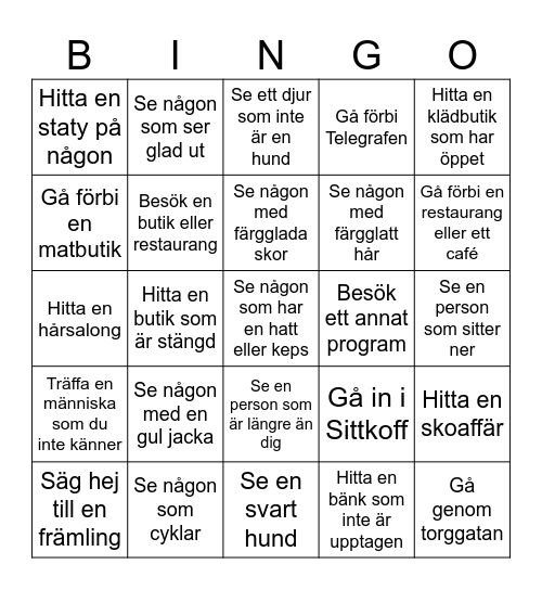 BINGO UNGDOMSRÅDET Bingo Card