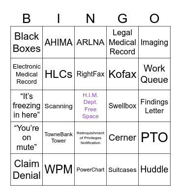 HIM Week Bingo Card