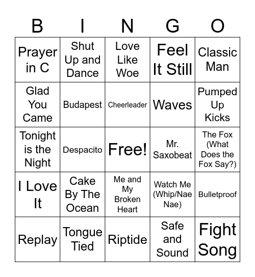 OHWs 2010s Bingo Card