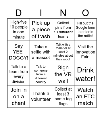 VR Blackout Bingo - Worlds Edition! Bingo Card