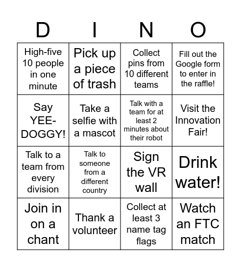 VR Blackout Bingo - Worlds Edition! Bingo Card