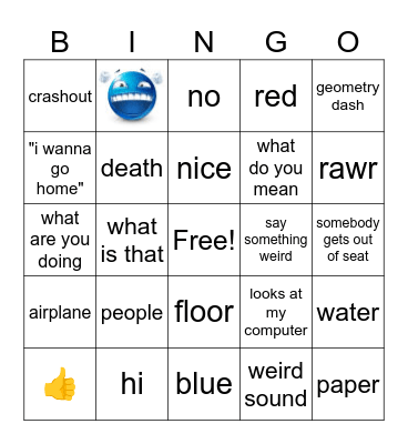 the class bingo Card