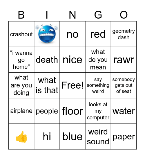 the class bingo Card