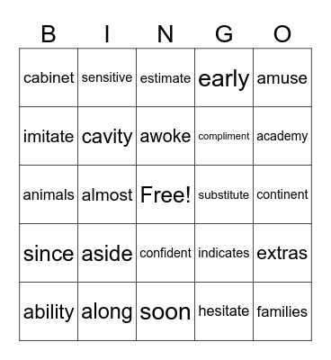 5.2 wilson Bingo Card