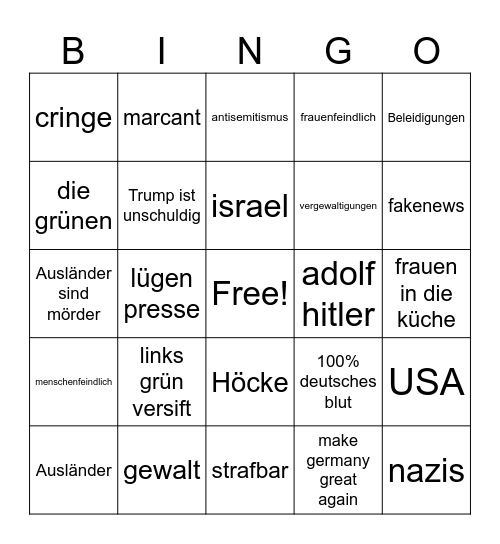 Hessencam Bingo Card