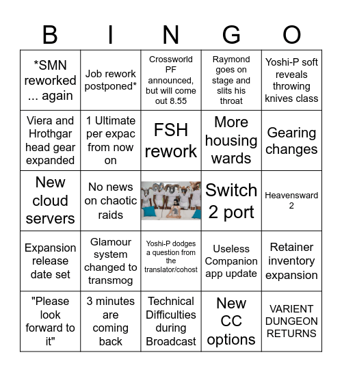 4/24 Fanfest Keynote Bingo Card