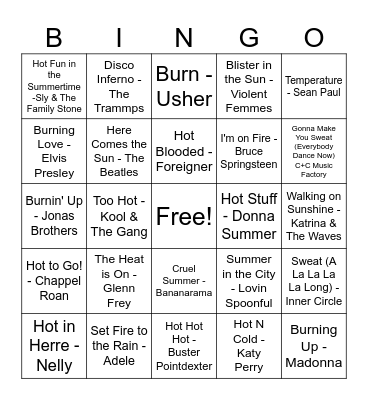 Terhune - 4/16 (Hot Day) Bingo Card