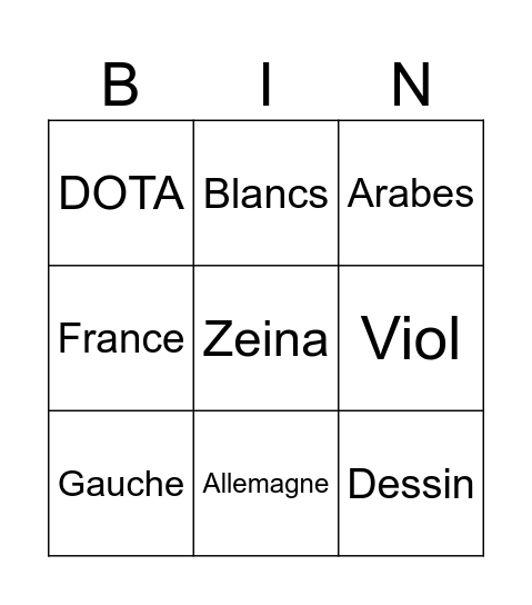 Point Pandart Bingo Card