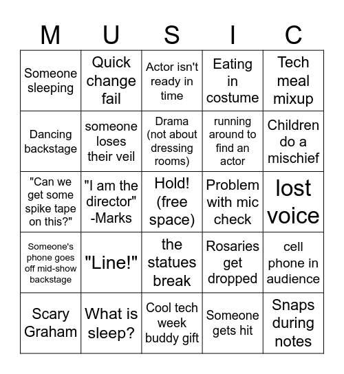 tsom RDP Tech Week Bingo Card