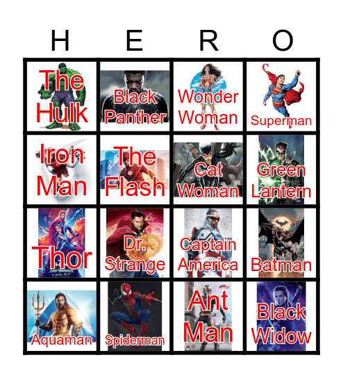 F9 Superhero BINGO! Bingo Card