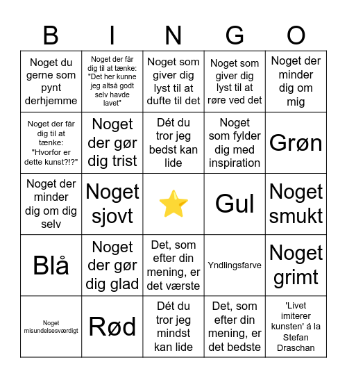 Annas Kunst bingo Card