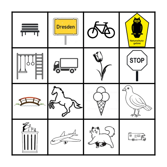 Andis Spaziergangs-Bingo Card