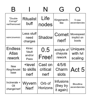 0.5 Bingo Card