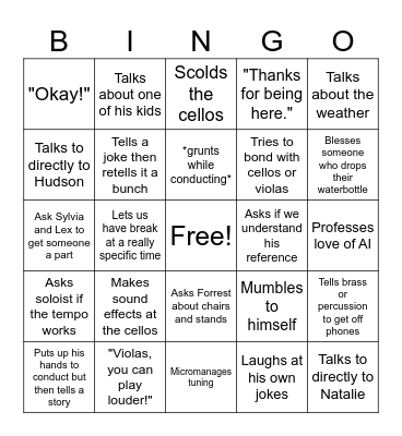 Dr. K Bingo Card