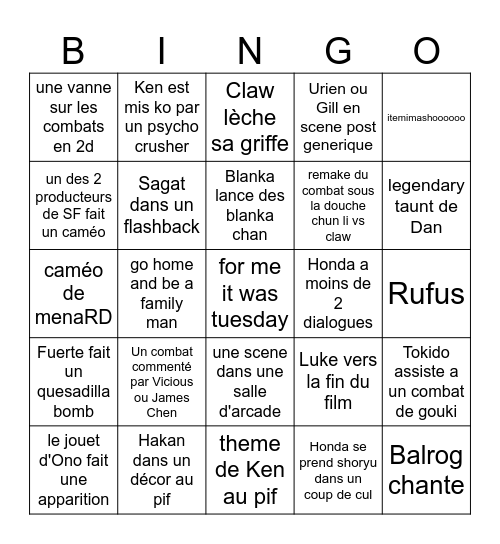 Film SF Bingo Card