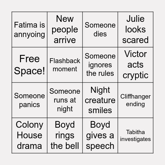 From Watch Party! Bingo Card