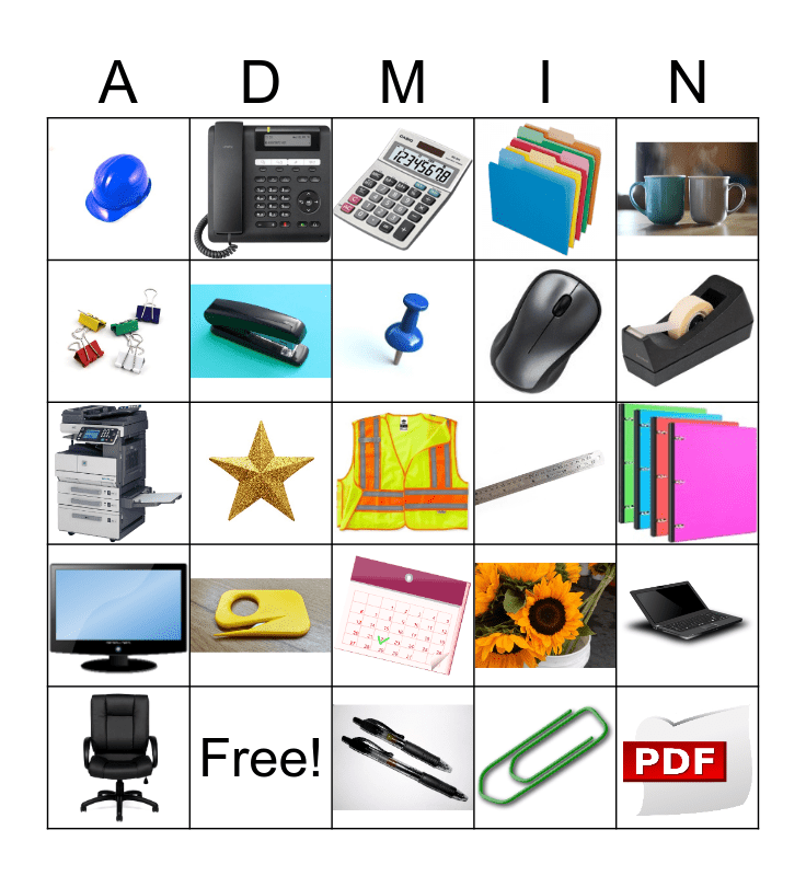 ADMIN BINGO 2 Bingo Card