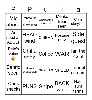 Day 13 Bingo Card