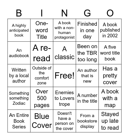 book bimgo Bingo Card