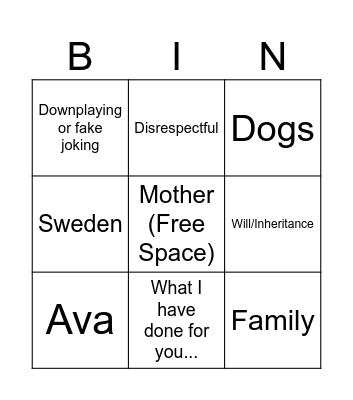 Emails Bingo Card