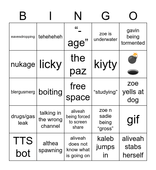 RC bingo Card