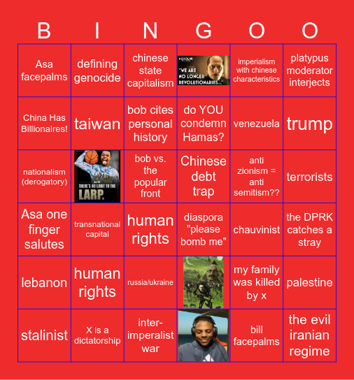 Imperalism Bingo Card