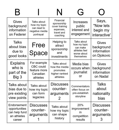 2026 ISP Bingo Card