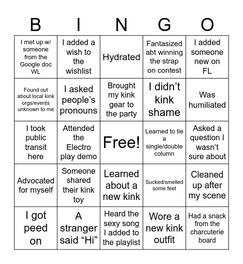 BIPOC Play Party Bingo Card