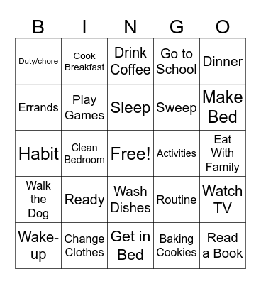 American Sign Language Bingo Card