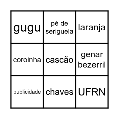 BINGUGU Bingo Card
