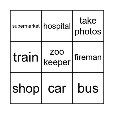 My city Bingo Card