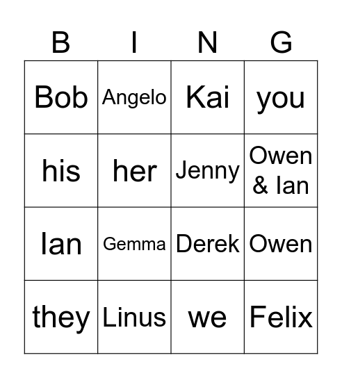 Bingo Card
