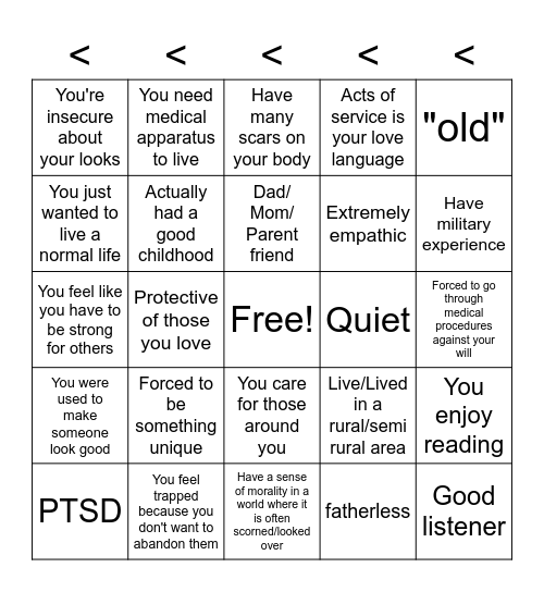 Lyosha Bingo Card