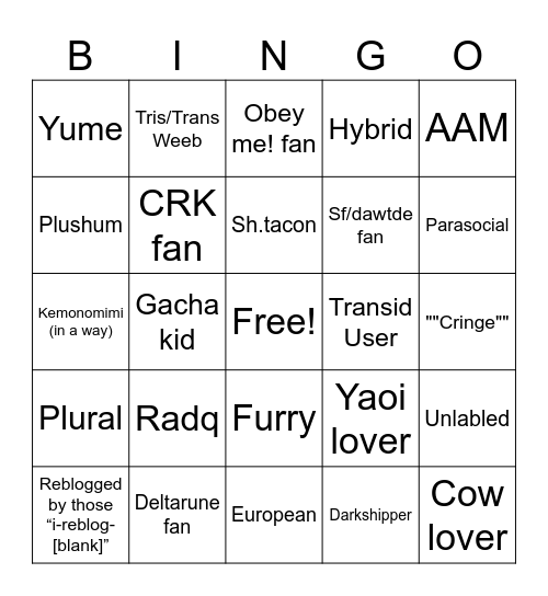 Sakura’s bingo Card