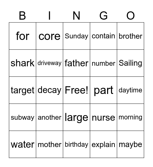 Lessons 83%84 Bingo Card