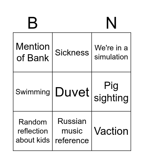 Retro bingo Card