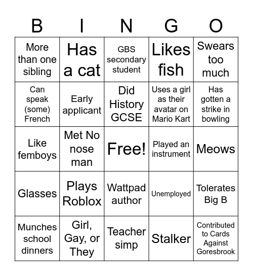 shaKeira’s Bingo Card