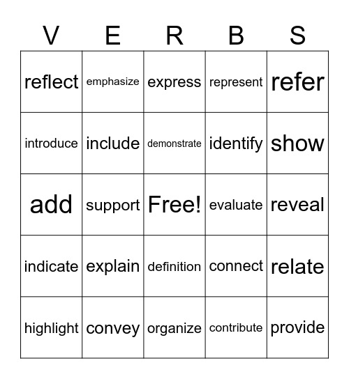 You can Do it! Bingo Card