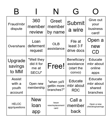 Platform Friday Bingo! Bingo Card